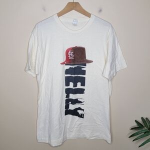 Tultex | Rapper Nelly STL Hat Graphic Short Sleeve Tee Size Large